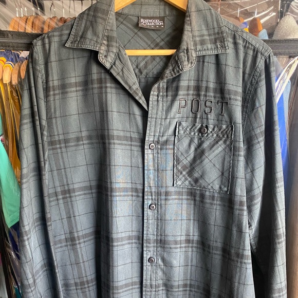 The Hundreds San Francisco Embroidered Flannel Button Up Shirt M - Picture 1 of 3